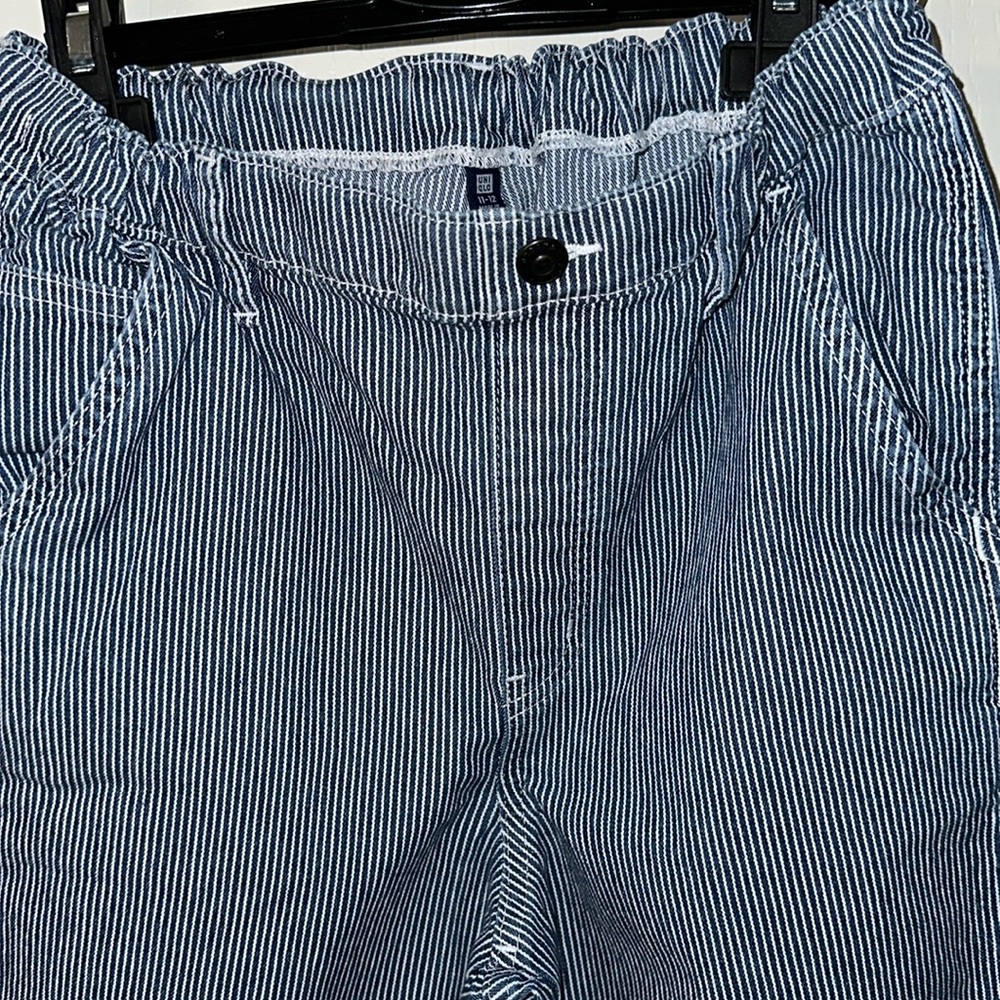 Uniqlo Kids Blue and White Pinstripe Casual Pants